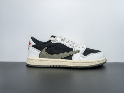童鞋原装版本！ Travis Scott x AJ1 Low 橄榄绿倒钩低帮 货号:DZ5909-106 尺码:27.5-35