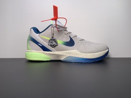 性价比版本出货 Nike Zoom Kobe 6 Protro PE 防滑低帮篮球鞋 男款 米蓝绿 尺码：40-47.5