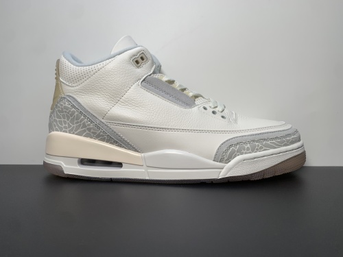 Air Jordan 3 Craft Ivory白灰 货号：FJ9479-100。尺码：36-47.5
