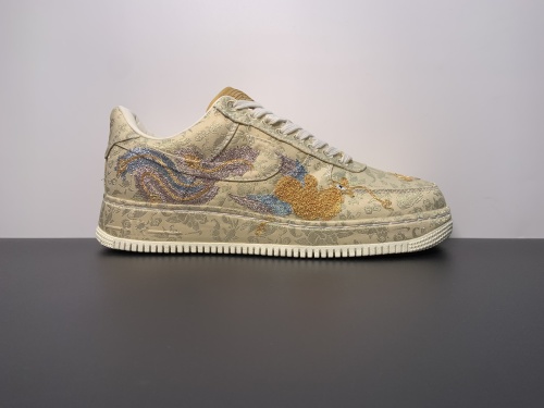 Nike Air Force 1 “喜喜” 空军一号龙凤呈祥 情人节板鞋 结婚鞋HJ4285-777  尺码：36-47.5