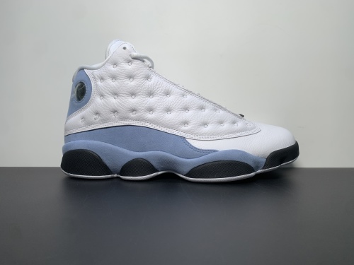 原装真猫眼真碳!  乔丹13代 Air Jordan 13 “Blue Grey” 白玉黑灰黄色 出货！ 货号:414571-170 号码:7-13