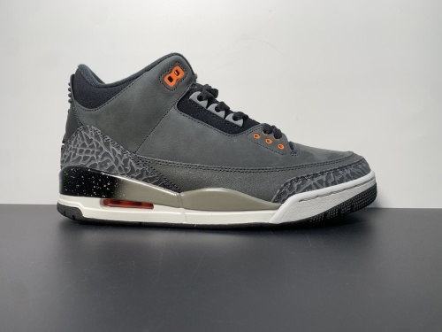 东莞裁片 乔丹3代 Air Jordan 3 “Fear”，恐惧 黑橘 货号：CT8532-080 号码：36-48.5=4-14