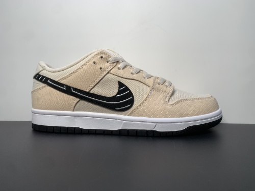 M出货 Albino & Preto x Nike SB Dunk Low米白黑撕撕乐 货号: FD2627-200  尺码：40-47.5