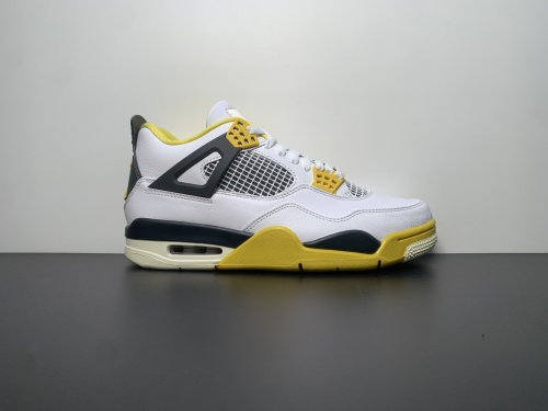 X版出货  Air Jordan 4 WNNS "Vivid Sulfur"白黄 货号：AQ9129-104 尺码：40-47.5