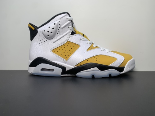 东莞裁片版 Air Jordan 6 “Yellow Ochre”  2024款aj6白黄 独家纯原级别  货号：CT8529-170 尺码: