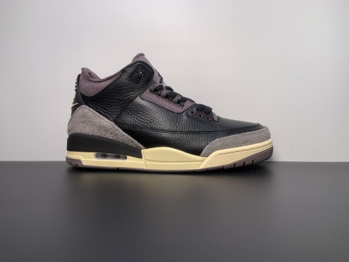 乔丹3代 A Ma Manière x Air Jordan 3 “Black” AMM 黑棕AMM  货号:FZ4811-001 号码:36-47.5
