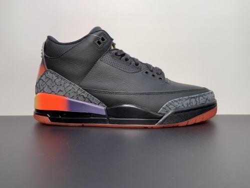 原装版本 乔丹3代 Air Jordan J Balvin x AJ3 “Rio”笑脸 黑彩虹色  货号:FN0344-001 号码:36-48.5有11.5