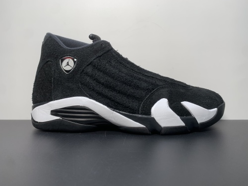 纯原版本 独家首发 aj14代 Air Jordan 14 “Black/White/University Red” 黑白色 熊猫 货号：487471-016 尺码：40-47.5