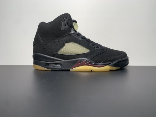 东莞裁片  乔丹5代 A Ma Maniére x Air Jordan 5 “Black” 黑酒红AMM字样23  货号:FD1330-001 号码:7.5-13(40.5-47.5)