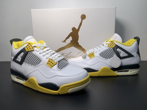 Air Jordan 4 WNNS "Vivid Sulfur"白黄 货号：AQ9129-104 尺码：40-47.5