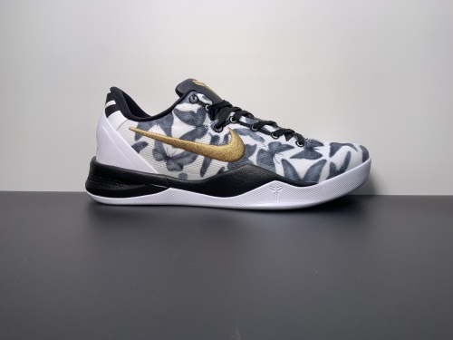 S2版！ 科比8代 Nike Kobe 8 Protro “Mambacita” GiGi R.I.P 黑白色的蝴蝶覆盖  货号:FV6325-100 号码:7-14=40-48.5