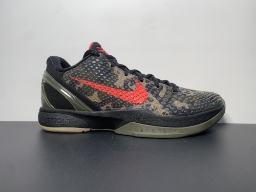 Nike Kobe 6 Protro 黑红 科比六代  #Zoom Turbo气垫➕后掌EVA缓震 实战配置直接拉满 #原楦纸板开发 鞋身流线型、后跟塑形，区分土肥圆 #原档数据3D打印 40-48.