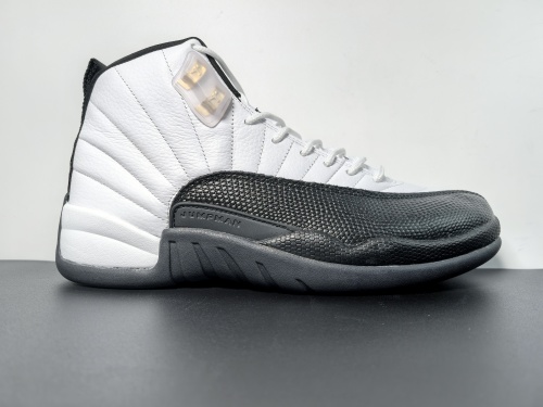 原装版本 乔丹12代 _Air Jordan 12Taxi AJ12 白黑金扣  货号:130690-125 号码:7-14