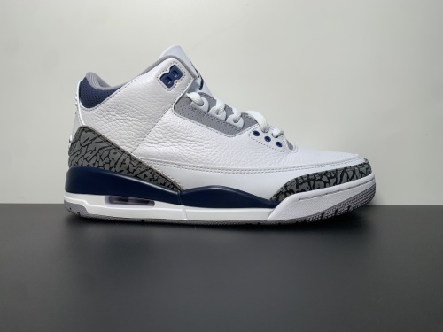 纯原Air Jordan 3 Midnight Navy灰蓝 货号：CT8532-140 尺码：40-47.5