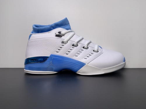 Jordan Air Jordan 17 OG Low White Carolina 舒适百搭 中帮 复古篮球鞋 男款 蓝白 款号:303891-141 尺码:7-13