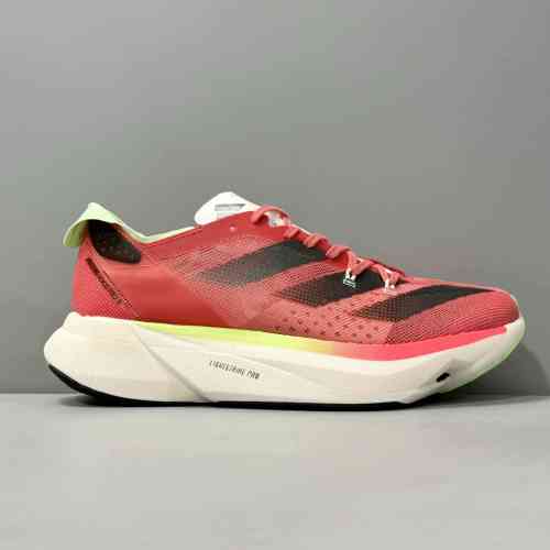BS版本 红色IG6443 阿迪达斯三叶草adidas Adizero Adios Pro 3 高弹轻盈 织物 低帮马拉松跑步鞋 男女同款 红色