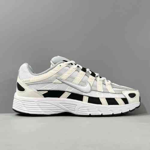 V版顶级 灰白CD6404-101 Nike P-6000 拼接运动减震防滑耐磨 低帮跑步鞋男款 灰白