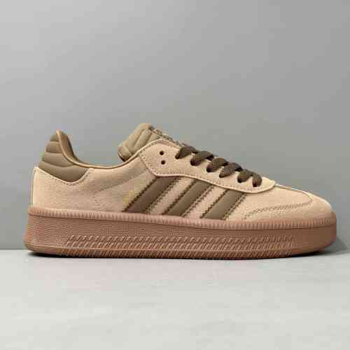 XR版本 麦色IG6289 阿迪达斯三叶草adidas originals Samba Xlg 舒适百搭 防滑耐低帮 板鞋 男女同款 浅棕色