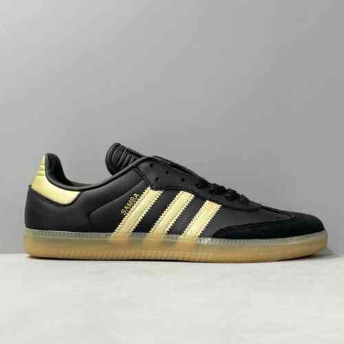 YH版本 黑金色IH8159 阿迪达斯三叶草Lionel Messi x adidas originals Samba 时尚舒适防滑耐磨 低帮 板鞋 男女同款 黑金色