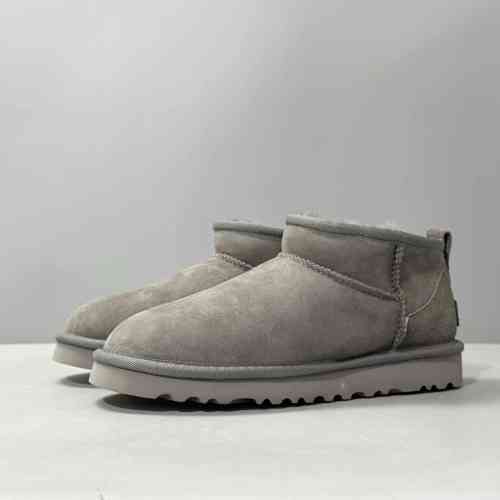 LS特价版本 经典短筒-灰色1016222-GREY UGG CLASSIC MINI 羊皮 保暖防滑 加绒保暖 短筒 雪地靴 女款 灰色