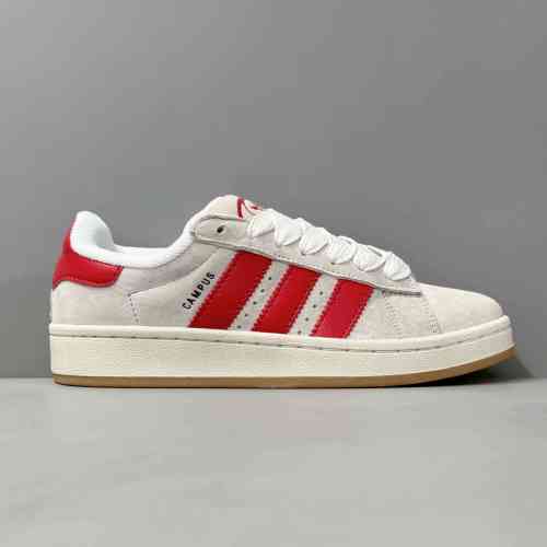 YH版本  灰红GY0037 阿迪达斯 三叶草 Adidas originals Campus 00s 防滑耐磨低帮板鞋 男女款