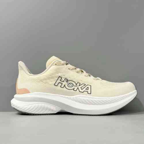 DS版本 蛋酒色1147834-EGV HOKA ONE ONE Mach 6 耐磨透气低帮休闲 高弹跑步鞋 男女鞋