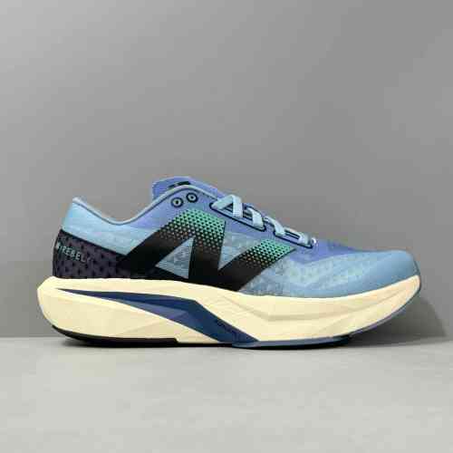 VK版本 浅蓝MFCXCH4 New Balance FuelCell Rebel V4 舒适耐用防滑耐 低帮 长跑跑步鞋 男款 浅蓝色