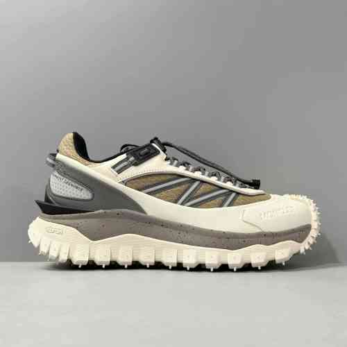 DH版本 灰白M2671P00 Moncler盟可睐 Trailgrip 系带圆头 低帮 生活休闲鞋 男款 灰白色