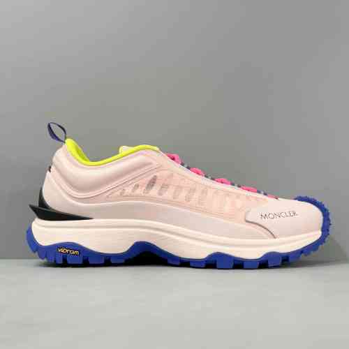 DH版本 粉色M280850N Moncler盟可睐 Trailgrip Lite 系带 减震 低帮 运动休闲鞋 女款 粉色