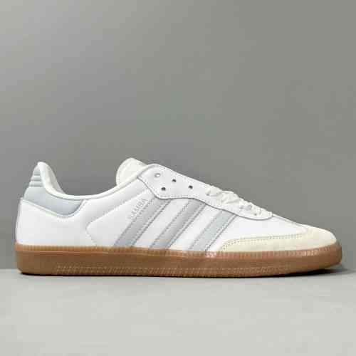 YH版本 白浅蓝IE0877 阿迪达斯三叶草Adidas Originals Samba Team 防滑耐磨低帮板鞋 男女款
