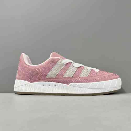 HX版本 钻石粉GY2089 复古鲨鱼面包鞋 板鞋 阿迪达斯三叶草 Adidas Originals Adimatic舒适耐磨轻便低帮板鞋 男女鞋