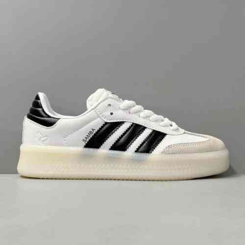 XR版本 白金黑IH8643 阿迪达斯三叶草adidas originals SAMBAE 减震耐磨 低帮 板鞋男女同款 白金黑