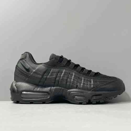 AW版本 黑武士CJ3906-001 Nike Air Max 95 Recraft 复古舒适 织物合成革减震防滑耐磨 低帮跑步鞋 GS 黑色 黑武士