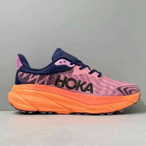 DH版本 挑战者7-蓝橙1134498-WMCY HOKA ONE ONE Challenger ATR 7 WistfulMauve Cyclamen 减震耐磨 低帮 跑步鞋 女款 蓝橙