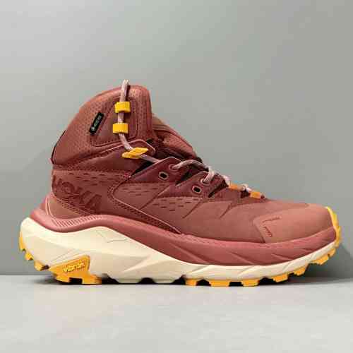 CF版本 卡哈2代高帮-红色1123156-HSSS HOKA ONE ONE Kaha 2 舒适百搭 减震防滑耐磨防水 高帮 户外功能鞋 男女同款 红色