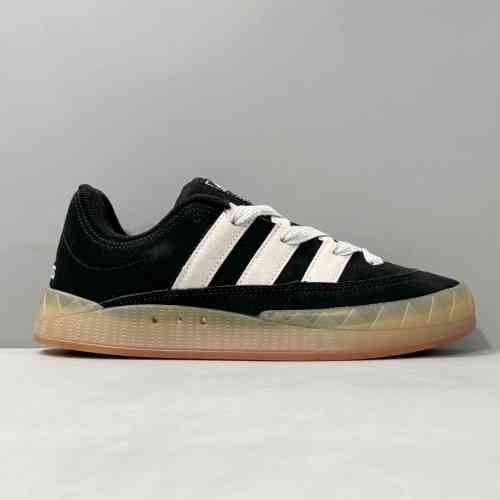 HX版本 黑生胶IE2224 复古鲨鱼面包鞋 板鞋阿迪达斯 三叶草 Adidas Originals Adimatic 轻便耐磨低帮运动休闲鞋板鞋 男女款