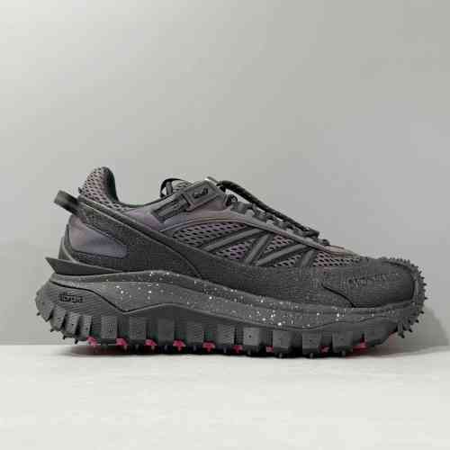 DH版本 黑色M4017999 Moncler盟可睐 Trailgrip 圆头系带 低帮 训练鞋男款 黑色
