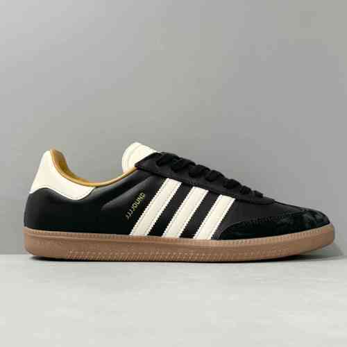 CG版本 JJJ联名黑色ID8707 阿迪达斯三叶草 JJJJound x Adidas Originals Samba OG减震低帮板鞋 男女鞋