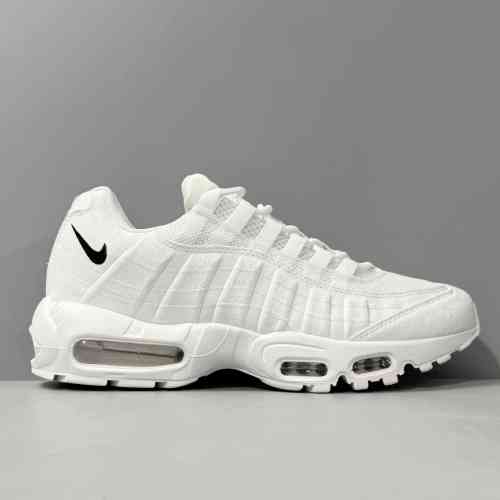 AW版本 白黑CD6871-001 Nike Air Max 95 系带 皮革减震防滑 低帮跑步鞋女款 白黑