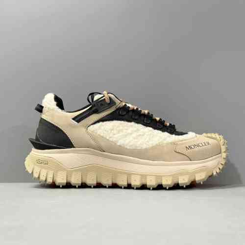 DH版本 浅褐M331224T Moncler盟可睐 Trailgrip 圆头系带 低帮 生活休闲鞋 男款 浅褐色