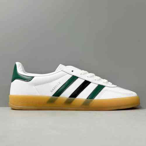 YH版本 白绿黑IE2957 阿迪达斯三叶草Adidas Originals Gazelle Indoor 防滑低帮板鞋 T头鞋