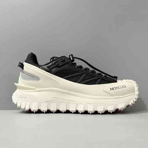 DH版本 白黑M205804A Moncler盟可睐 Trailgrip 尼龙 舒适轻便 低帮 生活休闲鞋男款 白黑色