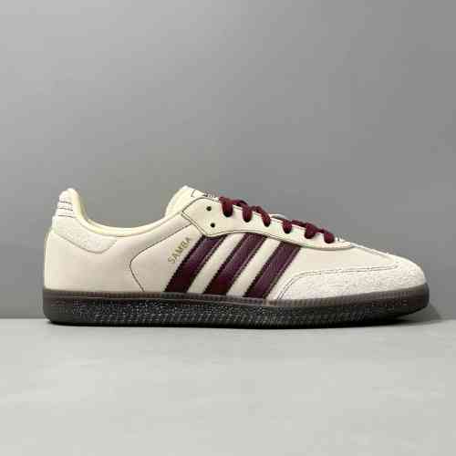 CG全头层版本 米褐色IG1987 阿迪达斯三叶adidas originals SAMBA OG 舒适百搭 防滑耐磨低帮 板鞋 男女同款 米褐色
