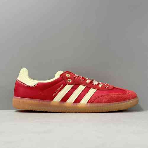 GY版本 WB联名红色GY6612 Wales Bonner x Adidas Originals Samba 复古耐磨低帮板鞋