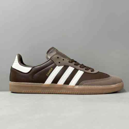 YH版本 褐色IE6522 阿迪达斯三叶草 adidas originals SAMBA OG 皮革 复古经典 防渭耐磨 低帮 板鞋 男女同款 褐色