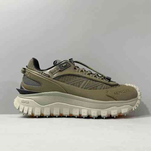 DH版本 棕绿M2058P83 Moncler盟可睐 Trailgrip 皮革 舒适百搭 低帮 生活休闲鞋 男款 绿色