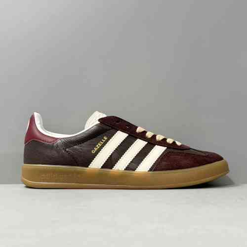HZ版本 GZ 褐色JP5671 阿迪达斯三叶草adidas originals GAZELLE INDOOR 简约复古 防滑耐磨 低帮 板鞋 男女同款 褐色