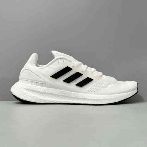 HG版本 UB22 白黑ID8479 阿迪达斯三叶草 adidas Pureboost 22 舒适百搭 防滑 低帮 跑步鞋 白黑