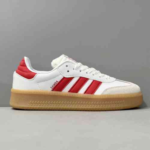 XR版本 白红IE1376 阿迪达斯三叶草adidas originals SAMBA XLG 防滑减震 低帮 板鞋 男女同款