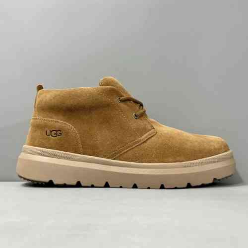 LZ版本 伯利靴-栗色1151773-CHE UGG 二层牛皮 百搭时尚 短靴 男款 栗色